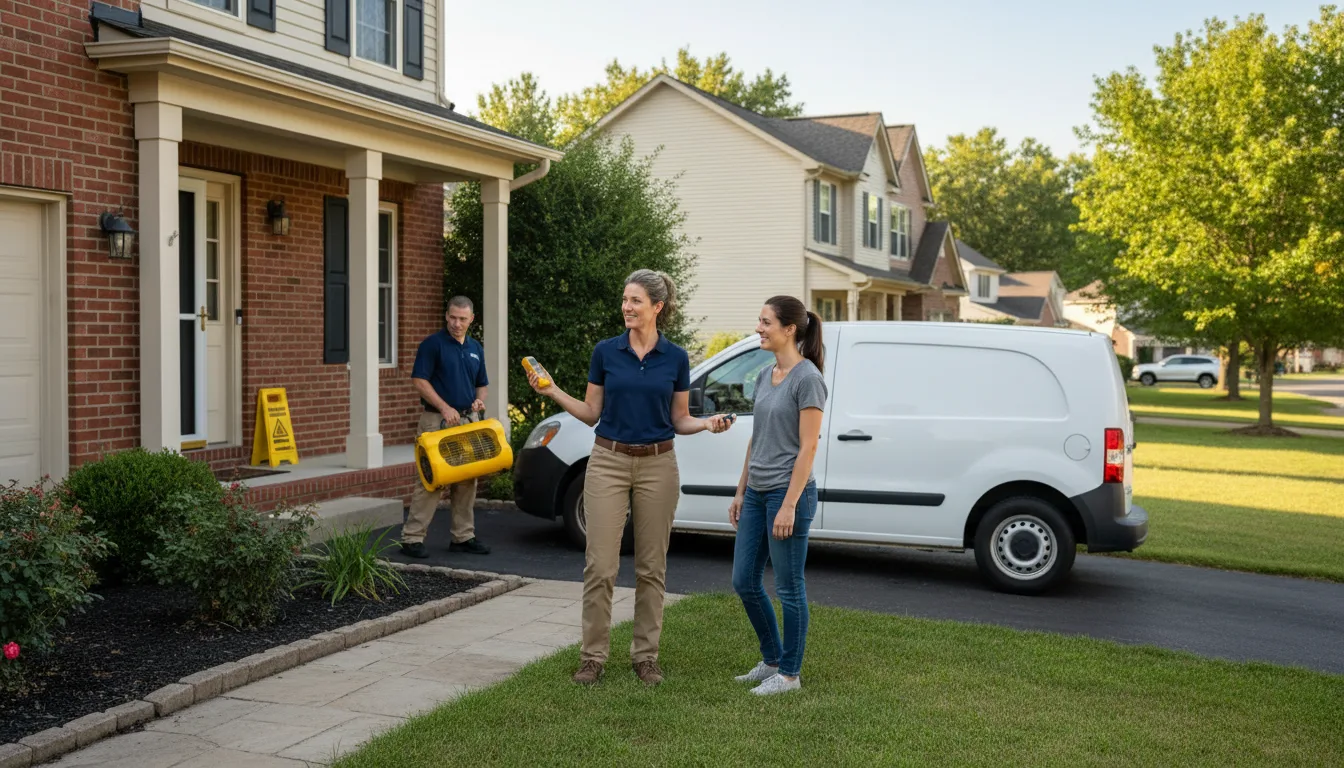 Residential water damage restoration in Bigler, PA